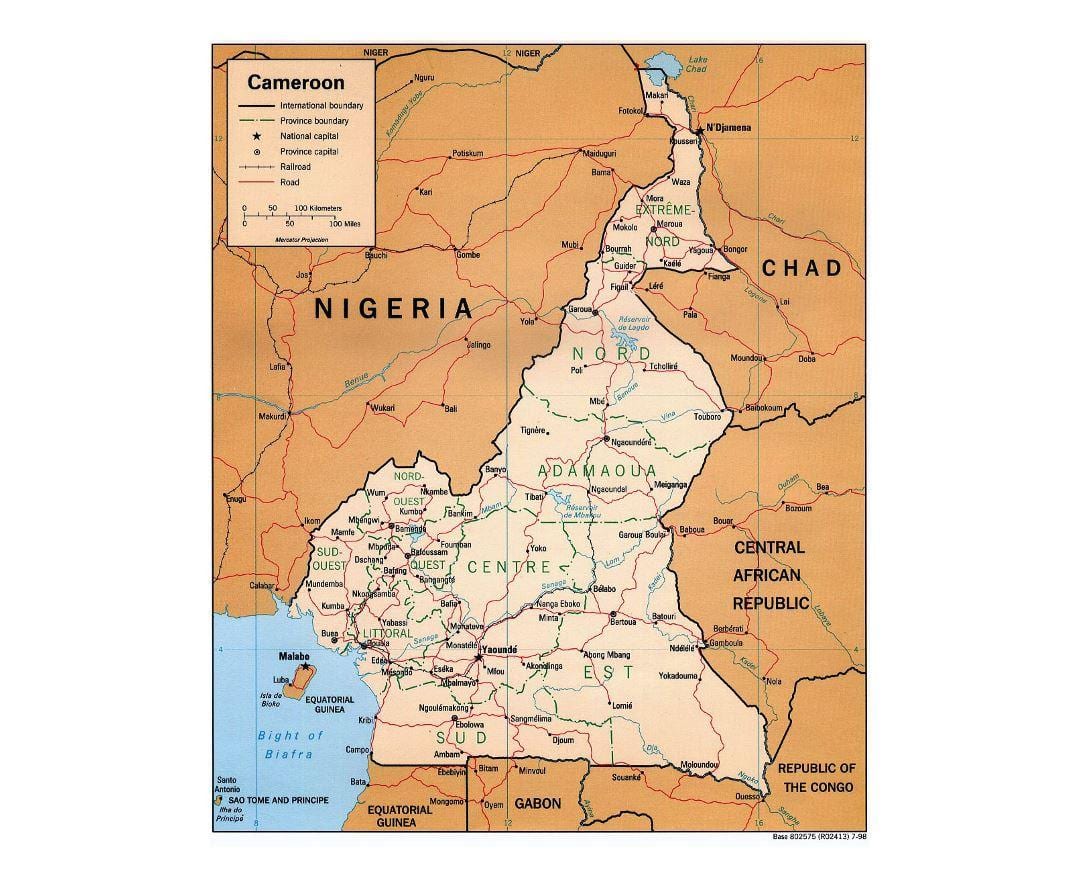 Xəritə Cənubi Kamerun