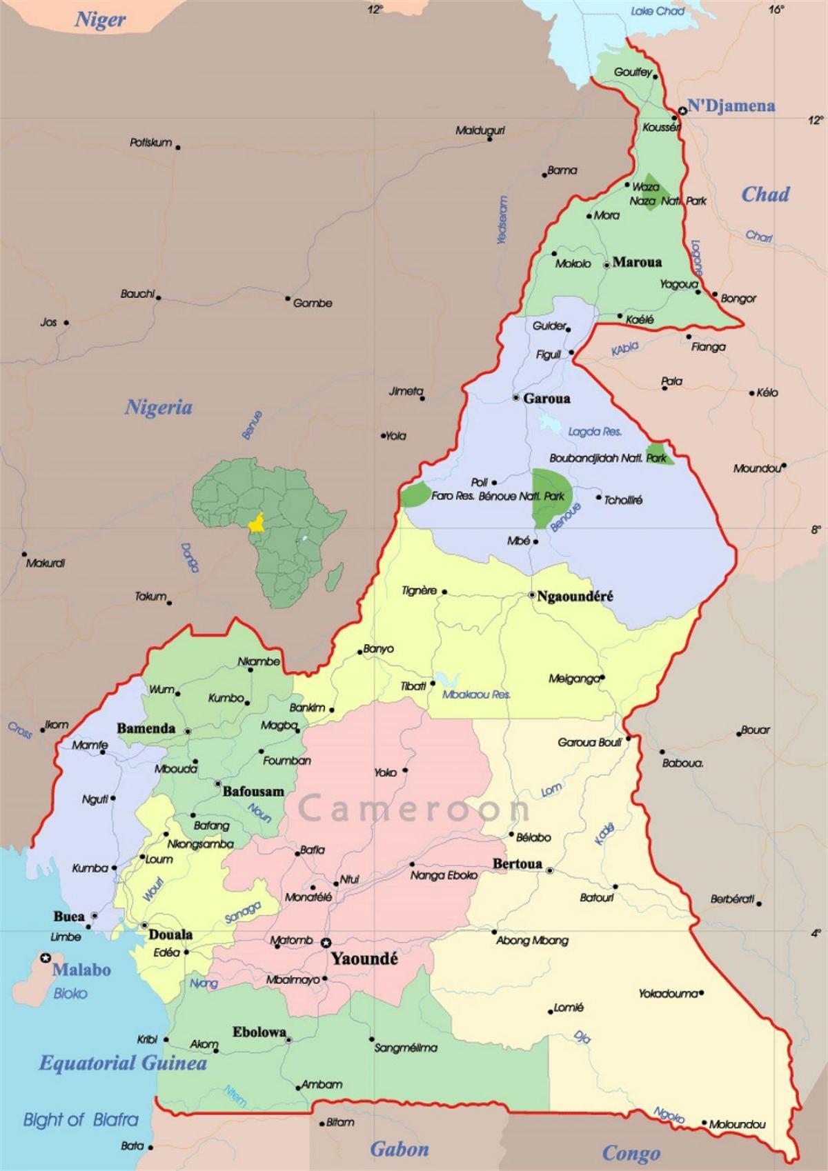 Afrika Kamerun xəritə