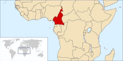 Yeri Kamerun dünya xəritəsində