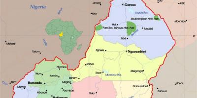 Afrika Kamerun xəritə